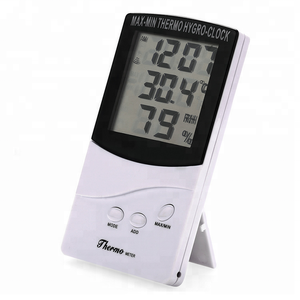 Phòng Điện Tử LCD Max-Min Nhiệt Kế Máy Đo Độ Ẩm Trạm Thời Tiết Kỹ Thuật Số Trong Nhà Nhiệt Độ Độ Ẩm Đồng Hồ Báo Thức <span class=keywords><strong>Meter</strong></span> - Product Image 3