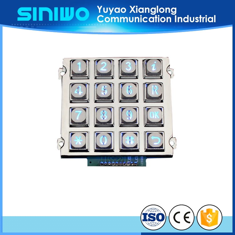 Led подсветкой литой клавиатуры с матрицей 4x4 матрица клавиатура 4x4 для связи двери гаража клавиатуры