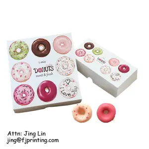중국 제조 업체 사용자 정의 인쇄 도넛 식품 포장 종이 상자