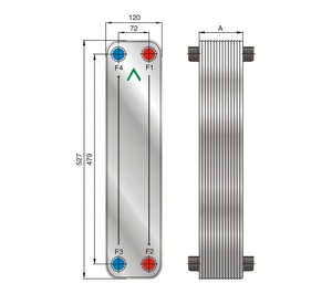 FHC060 B25T R410A Condizionatore D'<span class=keywords><strong>aria</strong></span> Brasato Scambiatore di Calore a Piastre - Product Image 2