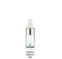 LanJing 5ML 10ml 20ml Bouteille en verre ambré clair UV or vide avec compte-gouttes gradué