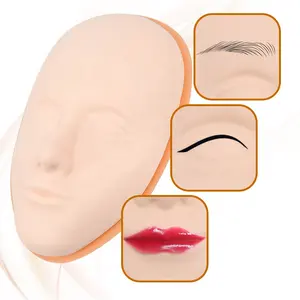 3d Full Face Silicone Mannequin Head Tattoo Practice Skin For Permanent Makeup Microblading