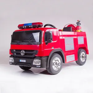 Penjualan Laris 2019 Berkendara Elektrik Anak-anak 12V Truk Pemadam Kebakaran Mobil Anak-anak dengan Perlengkapan Penuh