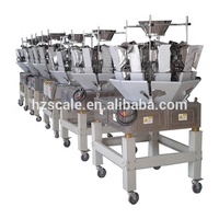 Automatique Usine approbation de la CE ensacheuse verticale machine d'emballage avec multi-tête peseur pour glace cube congelés produits