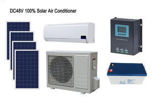 DC48V 100% habitación uso solar aire acondicionado split 12000BTU 18000BTU acondicionador <span class=keywords><strong>de</strong></span> la instalación <span class=keywords><strong>de</strong></span> <span class=keywords><strong>paneles</strong></span> <span class=keywords><strong>solares</strong></span> - Product Image 1