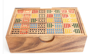 <span class=keywords><strong>Gioco</strong></span> di Domino in Legno con <span class=keywords><strong>15</strong></span> Colori Doppi - Product Image 2