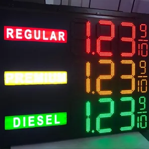 Yake hohe helligkeit 7 7-segment-led-display im freien für led-tankstelle preis schild