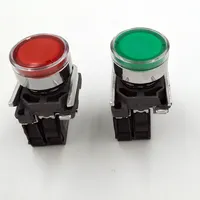 Momentáneo de tipo plano iluminado interruptor de botón de empuje 22mm con led interruptor de botón de empuje xb4 bw3361
