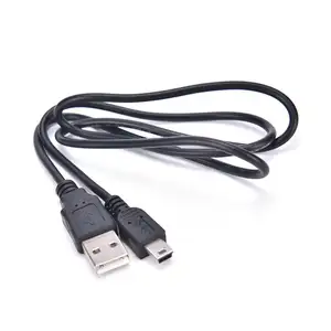 Kabel pengisi daya USB Mini, kabel sinkronisasi Data USB Tipe A ke 5 P 1m V3 5 Pin UNTUK kamera MP3 MP4 pengiriman cepat