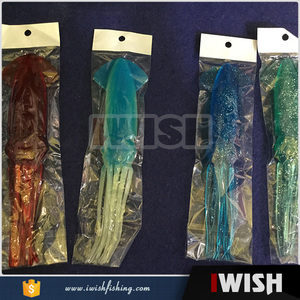 Trolling de 9 pulgadas con tubo de plástico en pesca de calamar hecho a mano del rey señuelos - Product Image 5