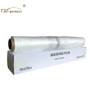 Automotive Refinish Plastic Car Painting Protective Auto Masking Film Packed In Roll Masking Film 4x300