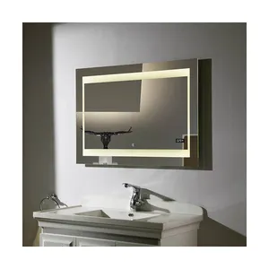 90*150 cm defogging time temperature smart LED mirror for bathroom washingroom vanity makeup miroir espejo spiegel