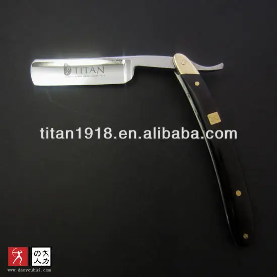 Titan rasoir droit de haute qualité pour hommes, barbier à la gorge, manche en bois, rasage humide, rasoir droit