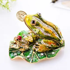 Коробочка для денег Crown frog, Mum babay frog, металлический подарок, домашняя Декорация