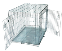 Cages pour chiens pliantes à double porte en fil métallique pour le marché britannique