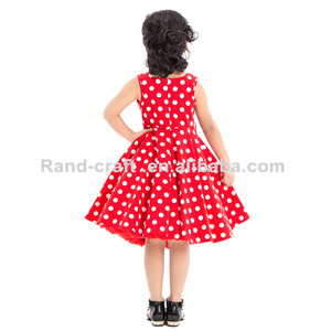 베스트 셀러 웨딩 아이 생일 파티 착용 슬림 활기찬 빨간 여름 원피스 - Product Image 2