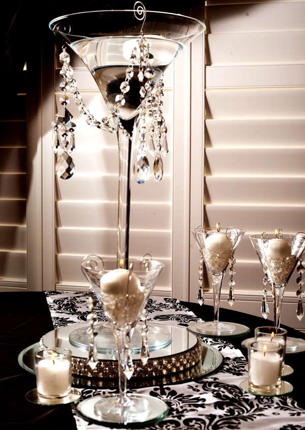 2 Stuks Glazen Trompetvaas Martini-Vazen met Lange Steel Glazen Bruiloftstafel Centerpieces 40cm Hoogte voor Huisdecoratie Display Banket Feestevenementen Verjaardag Jubileum Receptie Babyshower