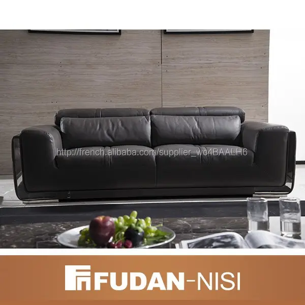 Rubelli canapé en cuir en demi moom cuir valeur city furniture FM150