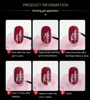 Gel de peinture pour nail art professionnel Caixuan, 12 couleurs, gel pour artiste des ongles, kit de gel de peinture