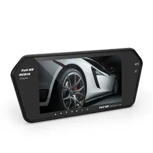 Moniteur LCD de voiture avec écran de 7 pouces TFT, en couleur 800x480, avec télécommande, entrée vidéo 2ch, carte SD USB MP5, prise en charge de caméra de recul