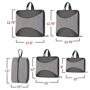 BSCI OEM factory personalizzato organizzatore di valigie <span class=keywords><strong>da</strong></span> viaggio di alta qualità 6 set di cubi <span class=keywords><strong>da</strong></span> imballaggio - Product Image 2