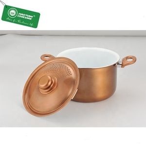 Sang trọng hiện đại 5 Quart không dính Pasta nồi nhôm nhà bếp đồ nấu nướng với khóa Lọc Nắp Bếp gas tương thích <span class=keywords><strong>Cookware</strong></span> Set - Product Image 5