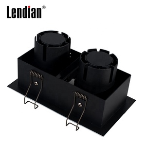 Projecteur rectangulaire encastrable pour le plafond, éclairage d'intérieur ajustable stroboscopique noir, idéal pour un salon ou un hôtel, 18/30w - Product Image 4