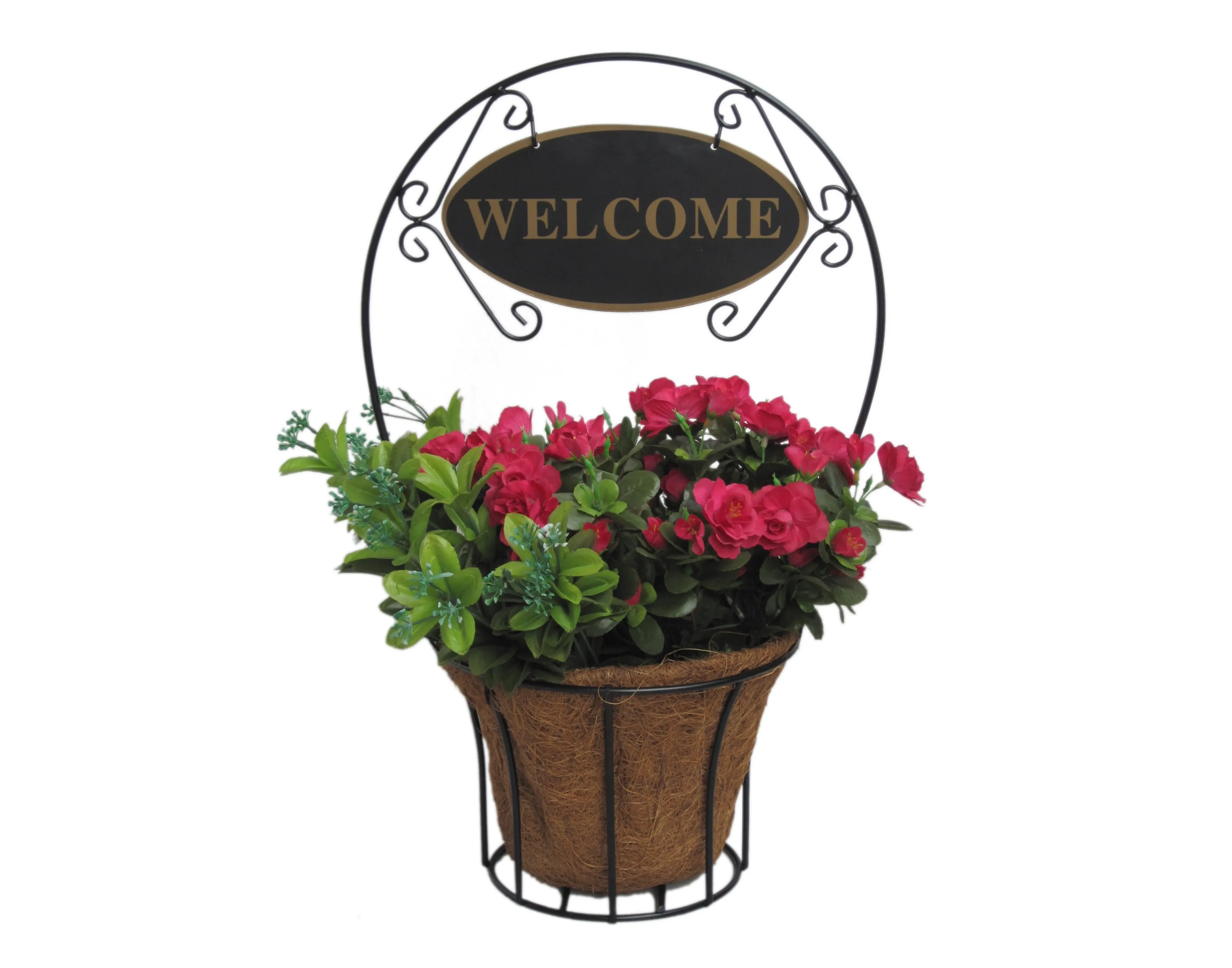 Welcome Planter- coco wire basket (HOT ITEM)
