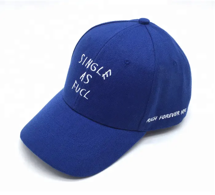high quality acrylic baseball hat,custom embroidery cap