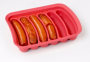 Tự làm xúc xích làm khuôn <span class=keywords><strong>Silicone</strong></span> Burger Hot Dog <span class=keywords><strong>Maker</strong></span> khuôn với 6 khoang patty các nhà sản xuất - Product Image 2