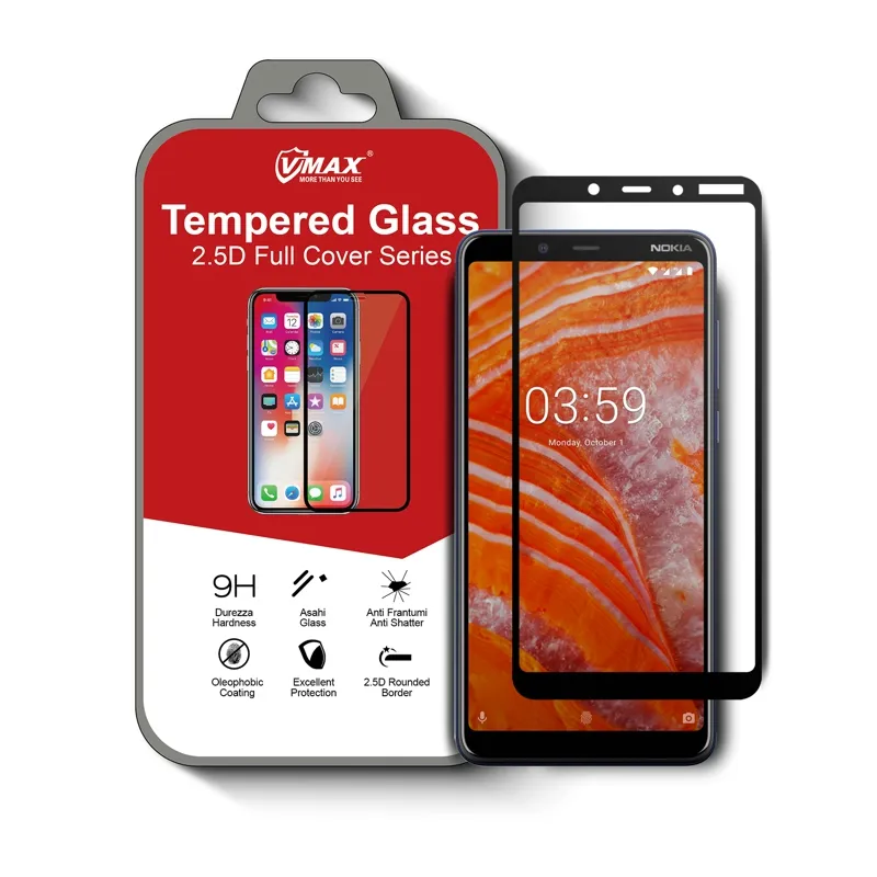 ملحقات الهاتف المحمول غير قابلة للكسر لنوكيا 3.1 زائد الزجاج المقسى واقي للشاشة جميع أنواع هواتف محمولة