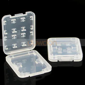 Portable 8 in 1 SD TF MS Memory Card Protecter Box Plastic Storage PP Card Case