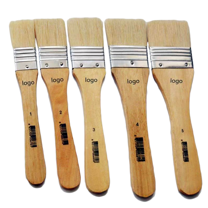 High quality 1" 33mm 40mm 2" 55mm professional artist Bristle paint brush with ferrule