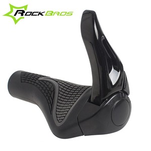Rockbros vélos Bike vtt composants Bar ends poignées caoutchouc poignées & Aluminum Barend guidon ergonomique poignées douces - Product Image 3