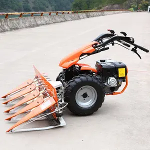 Multi-functional agricultural machinery Reaper Harvester and cutter-rower powered by 6HP diesel engine