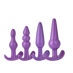 硅胶成人情侣肛门玩具多形状大尺寸三色