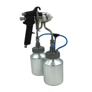 1184 Udara Spray Double Action Airbrush Gun Dual Nozzle Spray Gun untuk Lukisan Mobil Chrome Spray Plating