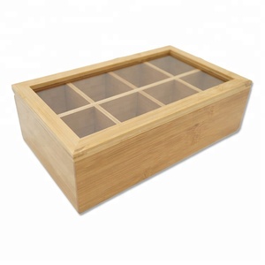 Kitchen <strong>Tea</strong> Box Bamboo <strong>Tea</strong> <strong>Bag</strong> <strong>Organizer</strong> Taller Size Holds 120+ Standing or Flat <strong>Tea</strong> <strong>Bags</strong> Coffee Storage