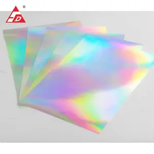 แผ่นม้วนกระดาษไวนิลแบบมีกาวในตัวแผ่นฟิล์มฉลากด้วย3D พีวีซีโฮโลแกรม