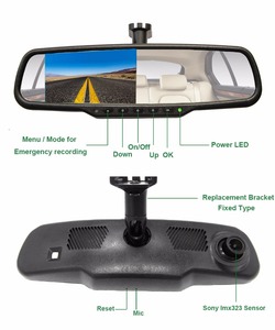 Monitor de 4,5 pulgadas, cámara dual, espejo retrovisor de grabación, ayuda de marcha atrás, espejo de caja negra para coche - Product Image 5