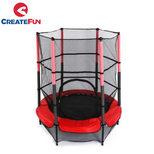 Mini trampoline CreateFun de 55 pouces avec cadre en acier et PVC, souple et sûr pour les enfants, intérieur/extérieur, 140 sauts de <span class=keywords><strong>fitness</strong></span> - Product Image 4