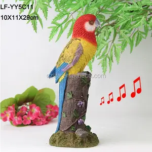 Polyresin statue motion sensor parrot bird sales