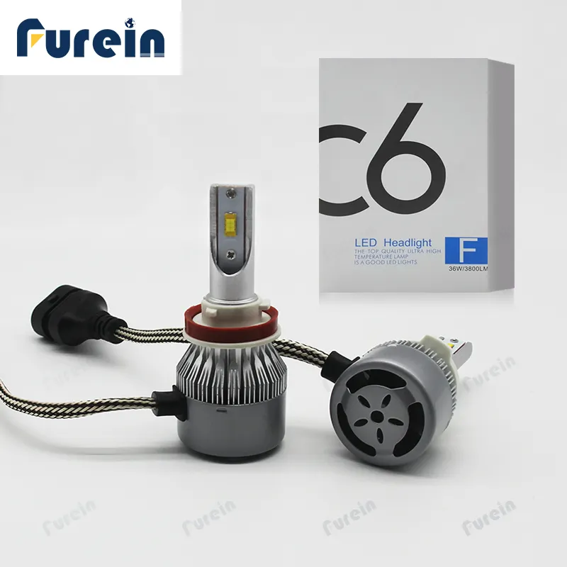 Car head lamp c6 led headlight H1 H3 H4 H11 led headlight 9005 car headlight led 9006 880 led bulb parts C6 9005