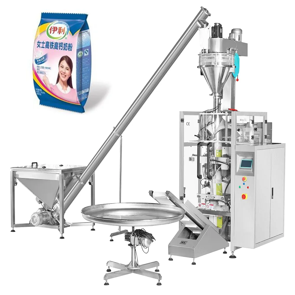Machine à emballer des sacs en poudre de lait de farine, appareil Vertical à gousset