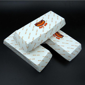 Hot dog paper box food grade packaging Rectangular Hamburgers logo paper box