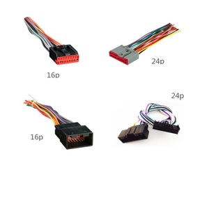 Harnais de câblage pour <span class=keywords><strong>autoradio</strong></span>, connecteur <span class=keywords><strong>ISO</strong></span> 24 broches pour l'audio automobile - Product Image 1