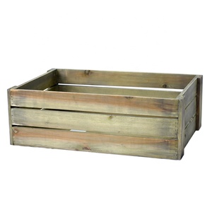 Luckywind Farmhouse Decor Large Reclaimed Rustic Wooden Wine Crate
