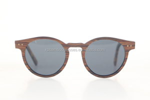 De luxe ronde imiter <span class=keywords><strong>rose</strong></span> bois lunettes de soleil pour femmes - Product Image 3