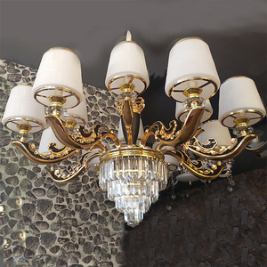 <span class=keywords><strong>Lampadario</strong></span> di Lusso per Sala da Pranzo in Cristallo Trasparente con <span class=keywords><strong>Bracci</strong></span> in Lega di Zinco e Telecomando - Product Image 4
