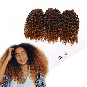 Commercio all'ingrosso Ricci Crochet Estensione Sintetica Marley Treccia Ultra Capelli Crespi Malibob terrore Sintetico trecce dei capelli Del Crochet - Product Image 1
